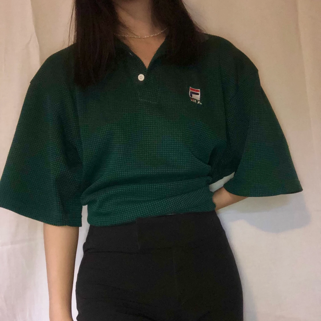 Mörkgrön pikétröja