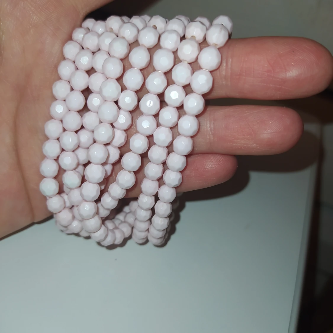 Rosa pärlarmband 8st - 91