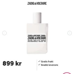 Zadig perfym  - Säljer min Zadig perfym jag köpte i somras, knappt använd som syns på bilden. Den luktar mycket fräscht och gott! Köptes för 899kr och är 100 ml, priser går att diksutera! 🥰