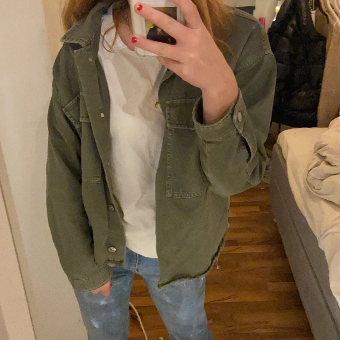 Grön jeans jacka - 90