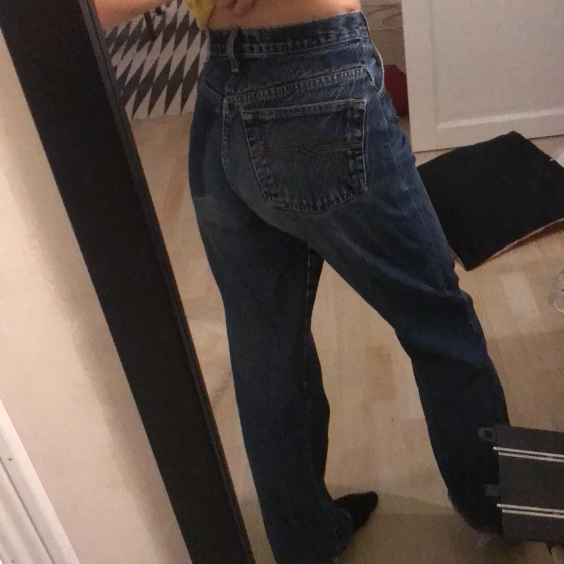 Blåa raka jeans  - 91