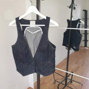 Jeans väst med fickor stretch 