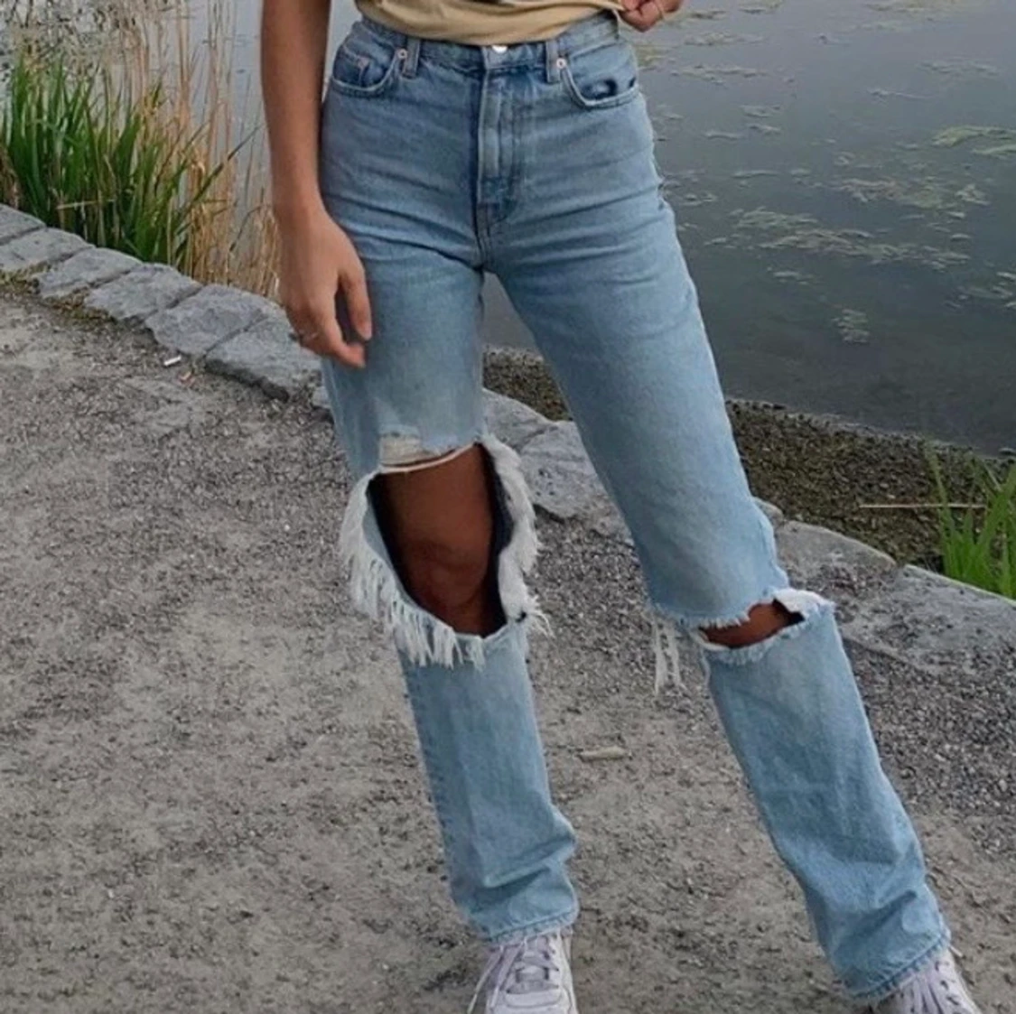Håliga jeans straight  - 90