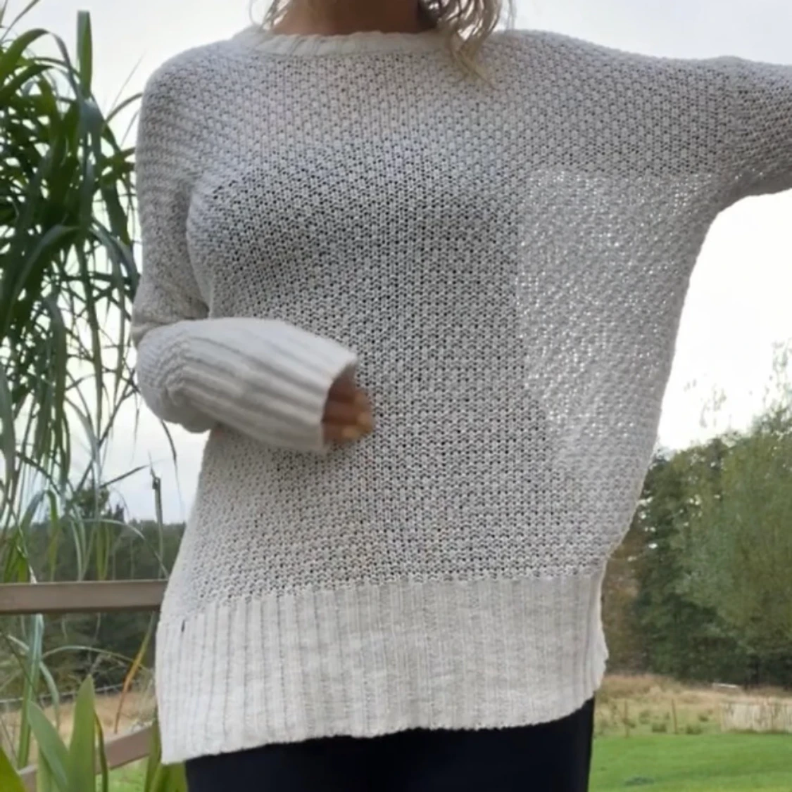Stickad tröja bomull