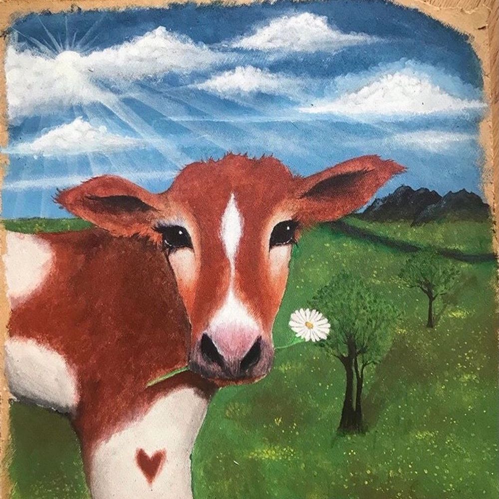 säljer en målning jag har gjort av en ko, den är ganska stor (ca 80x80)så jag möts bara upp, den är målad på någon typ av trä och akryl !!!!!!det kan prutas!!!!!. Övrigt.