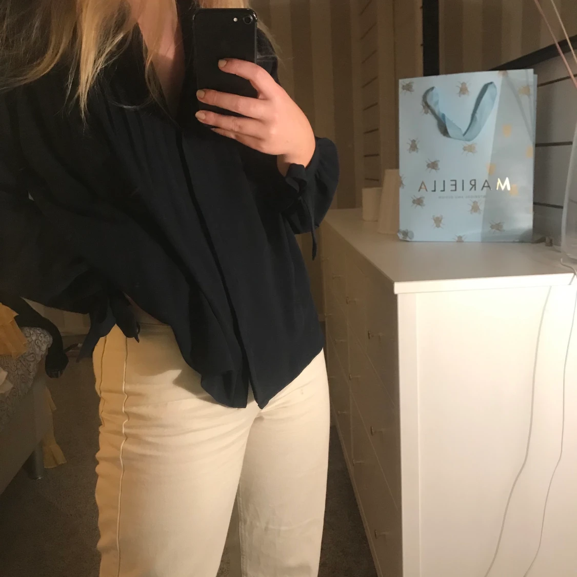 Marinblå skjorta Abercrombie & Fitch