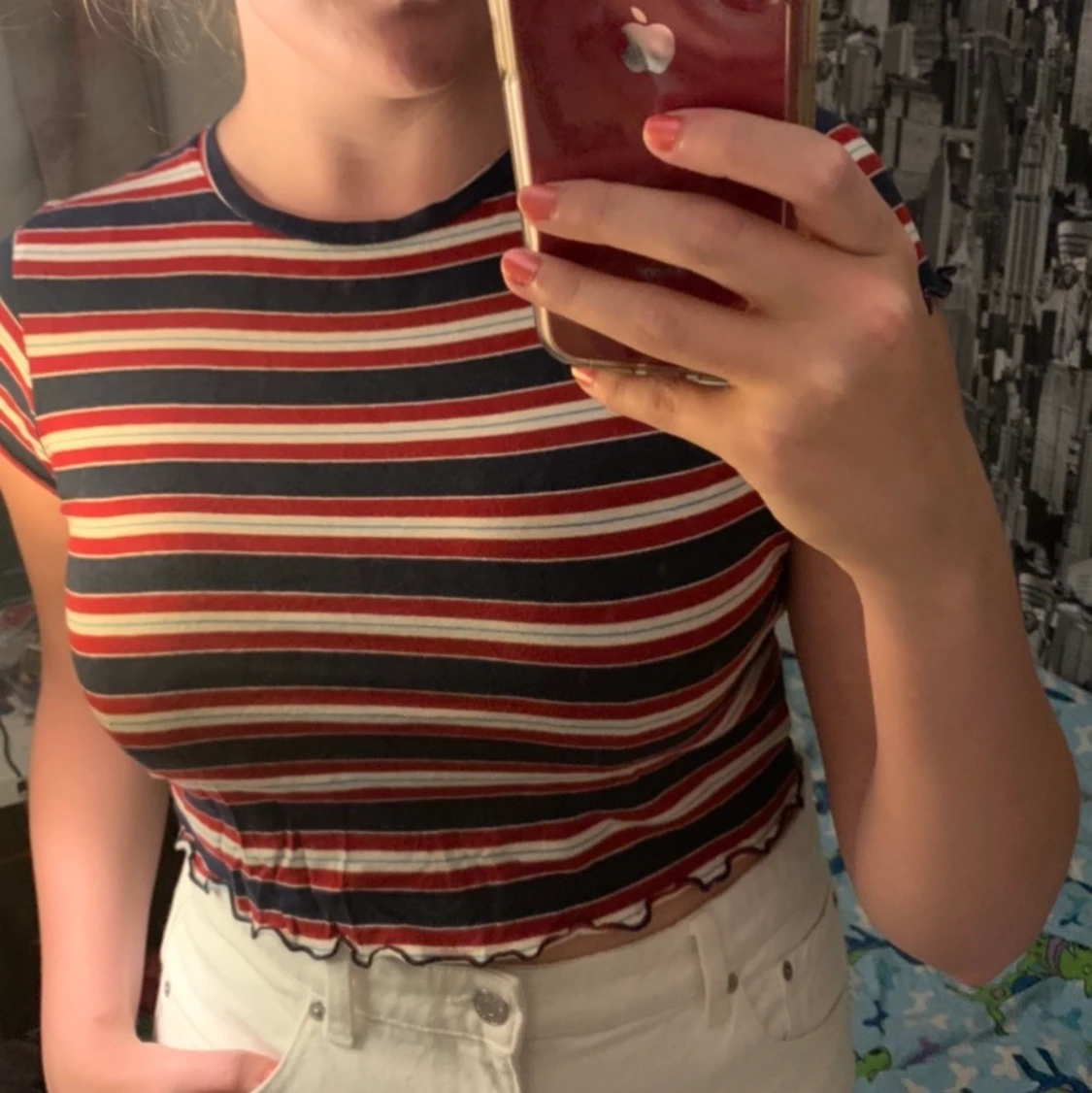 Randig crop top - 90