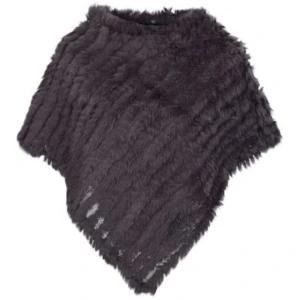 Pälsponcho mörkgrå - Nypris 559kr ungefär, säljer för 290. Poncho i äkta päls, nästan aldrig använd. 