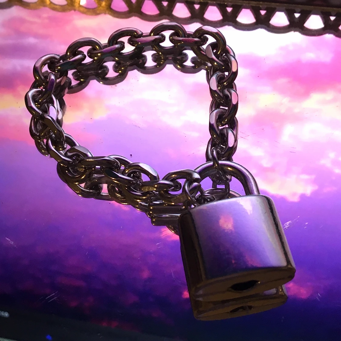 chain armband med lås