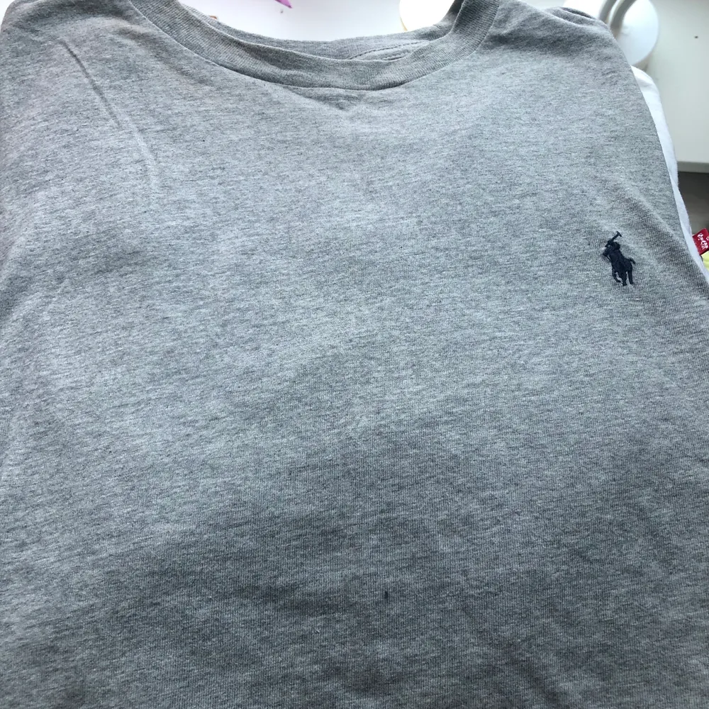 Grå t-shirt från Ralph Lauren i barnstorlek L men den passar vuxenstorlek XS-S.. T-shirts.