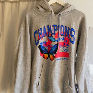 GRÅ HOODIE - Använt den fåttal gånger, nyskick. Stl M sitter nice oversized på mig som är S. 