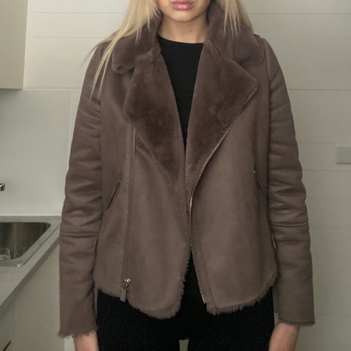 fodrad jacka i mockaimitation