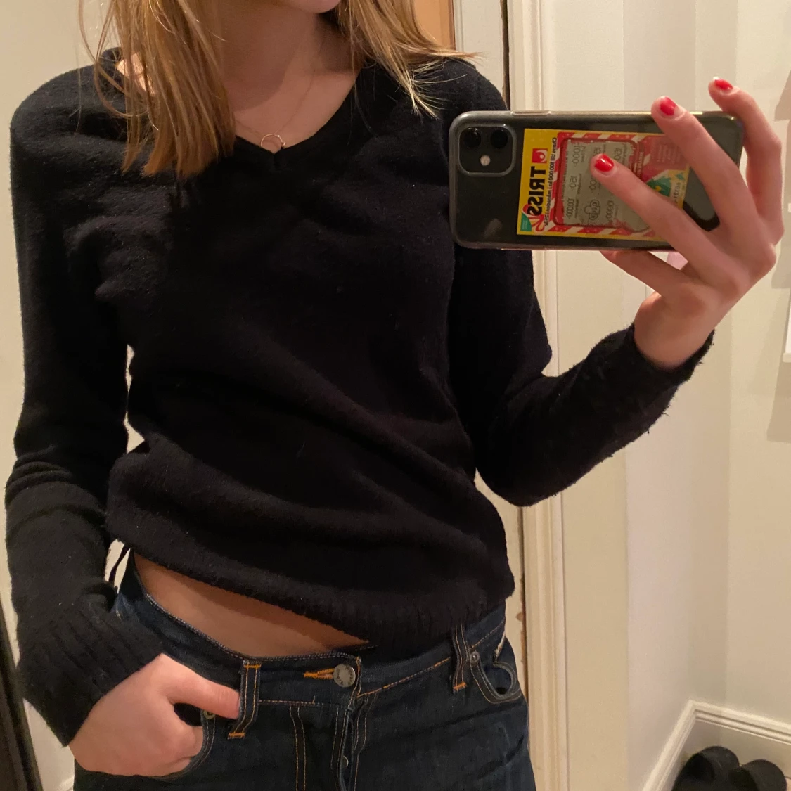 Svart tjocktröja - 90