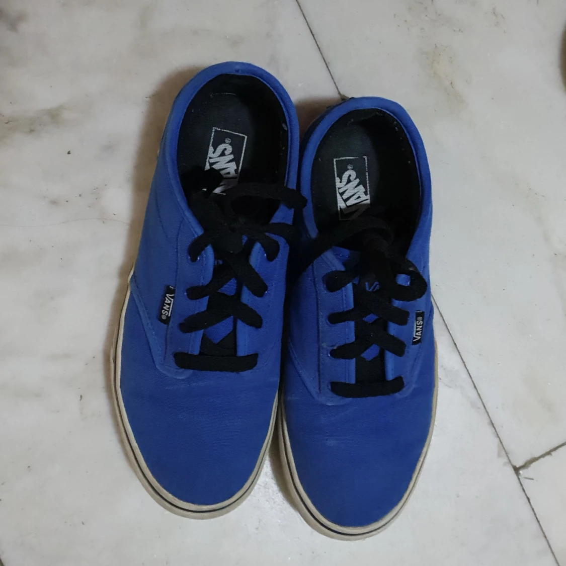 Blåa vans skor