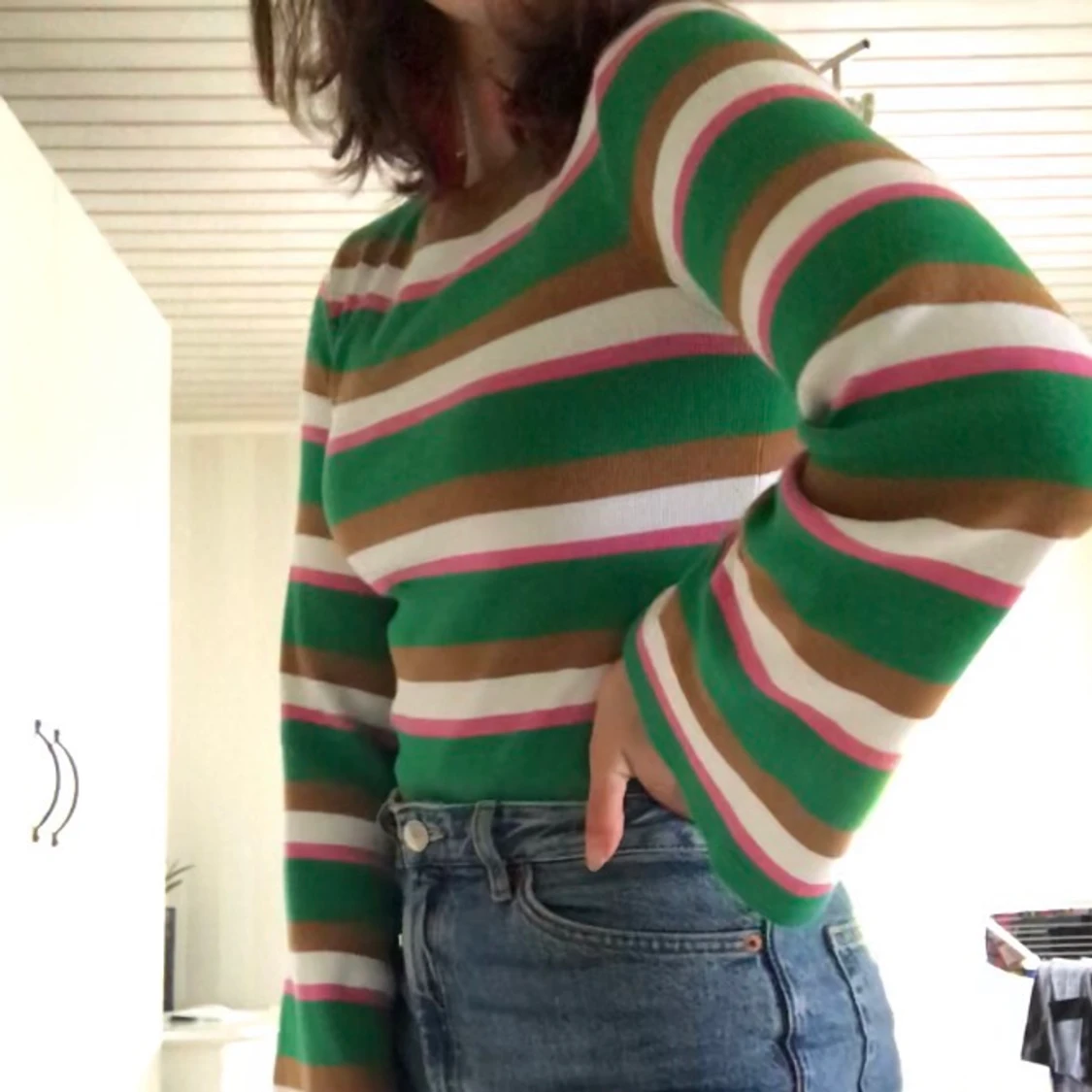 Randig Tröja med vida ärmar från Na-KD