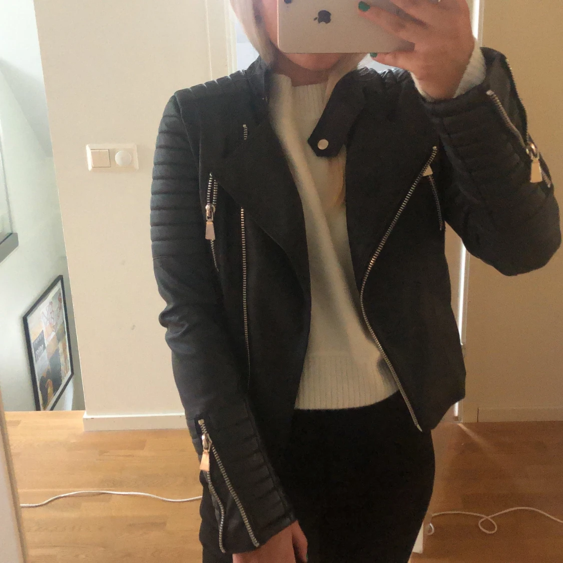 skinnjacka från chiquelle strl 38 - 90