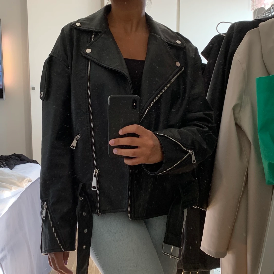 Oversized skinnjacka