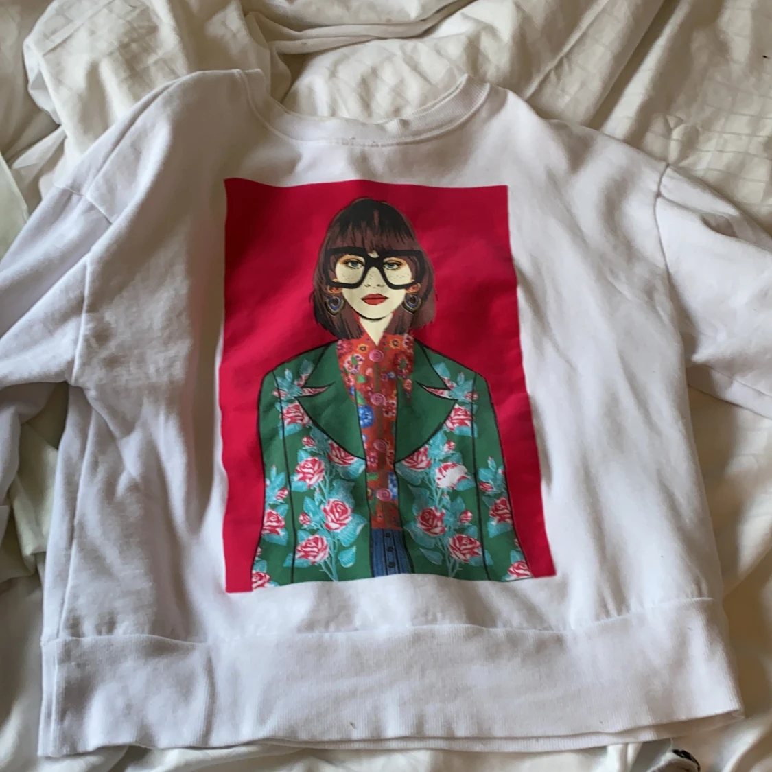 Sweatshirt med tryck  - 91