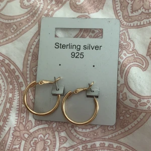 Örhängen  - Säljer dessa guldiga små ringar, aldrig använda. Och är jätte fina. Frakt ca 22 kr ❤️