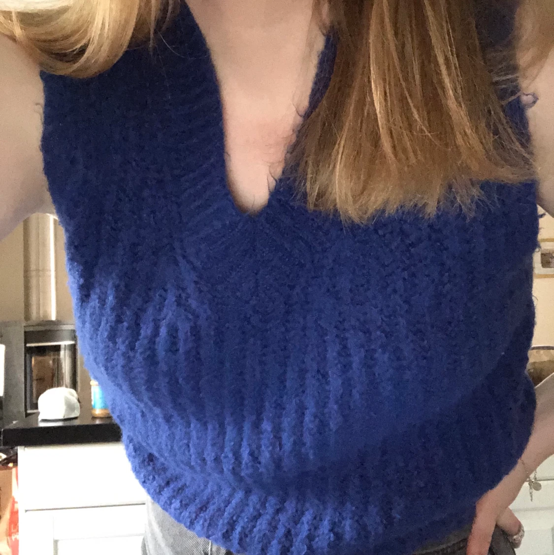 Stickad väst DesignbySi - 90