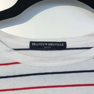  - T-shirt från Brandy Melville i superskönt material! Använd fåtal gånger och därför i fint skick! Nypris 200. Frakt tillkommer!