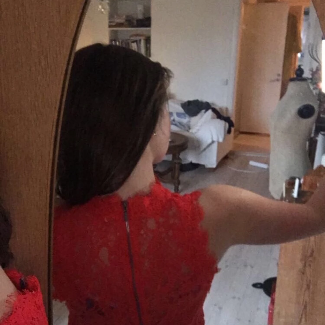 Zara tröja röd spets - 91