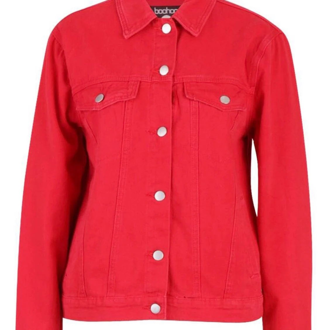 Oversized Röd jeansjacka  - 90