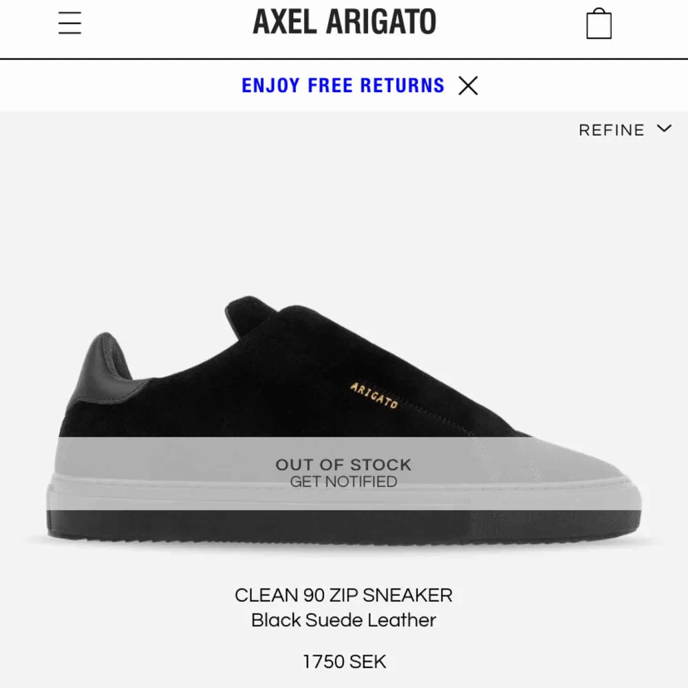 Säljer dessa Axel Arigato clean 90 zip sneaker black suede.  Jättefint skick och allt på bilderna medföljer, box, dustbag etc.😃 Nypris ligger på 1750kr. Cond 9/10. Köpare står för frakt.👍🏽. Skor.