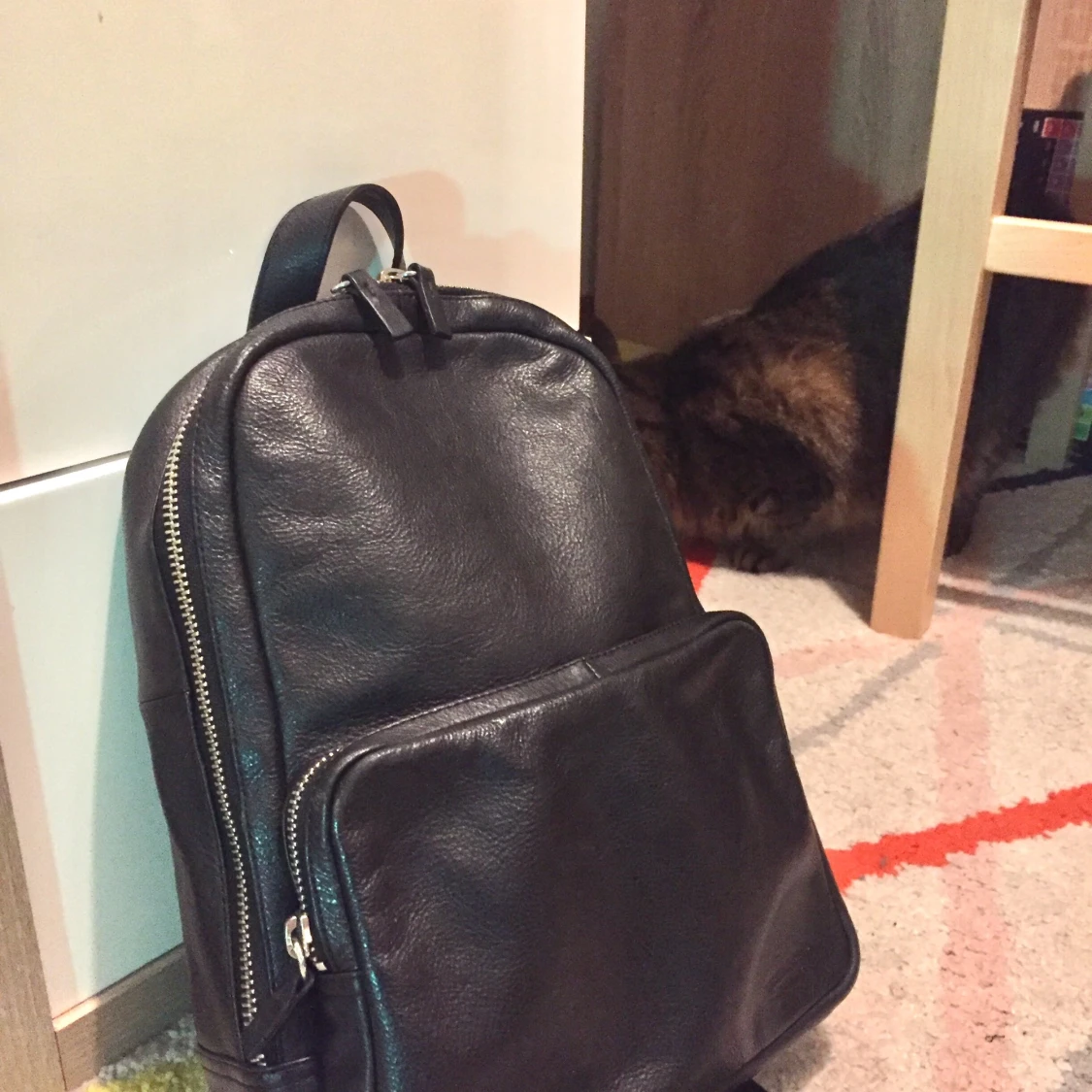 Mini backpack av svart läder - Vagabon