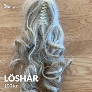Blond löshår med klämma , aldrig använd - Löshår med klämma