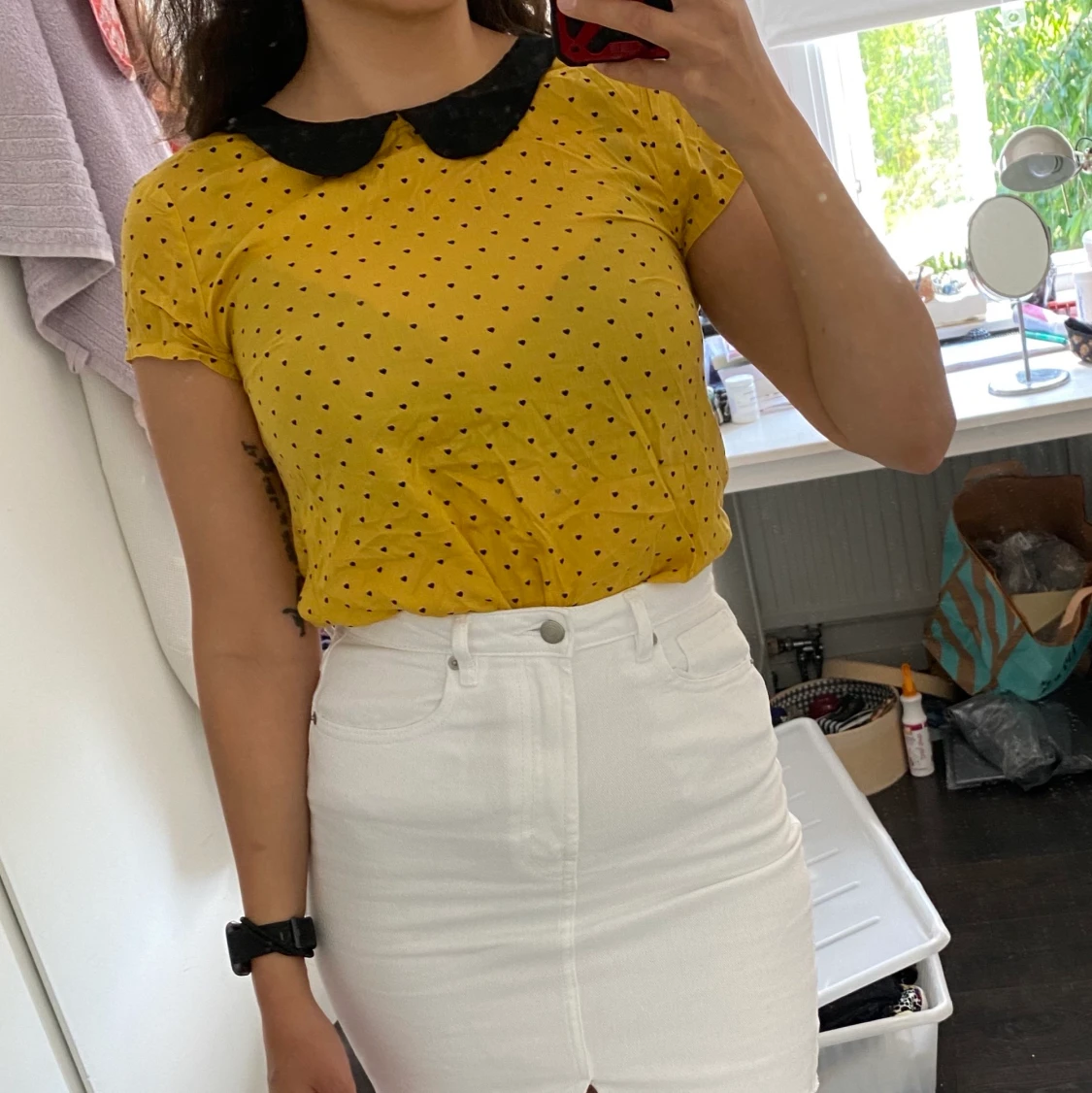 Söt topp med krage!