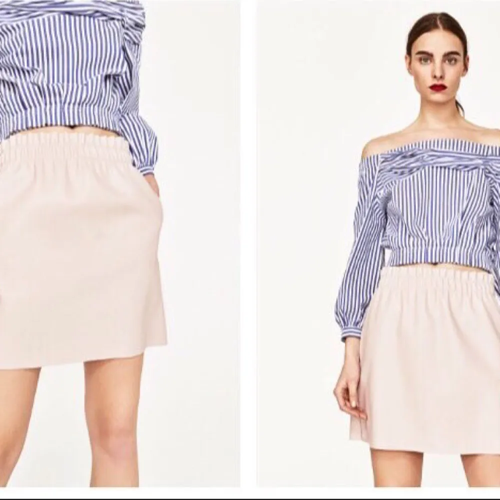 Super fin skinn kjol från Zara! Helt ny & oanvänd. Storlek S men passar även som XS. Kjolar.
