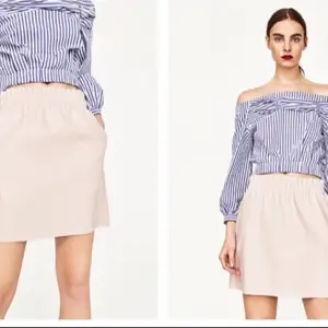 Super fin skinn kjol från Zara! Helt ny & oanvänd. Storlek S men passar även som XS