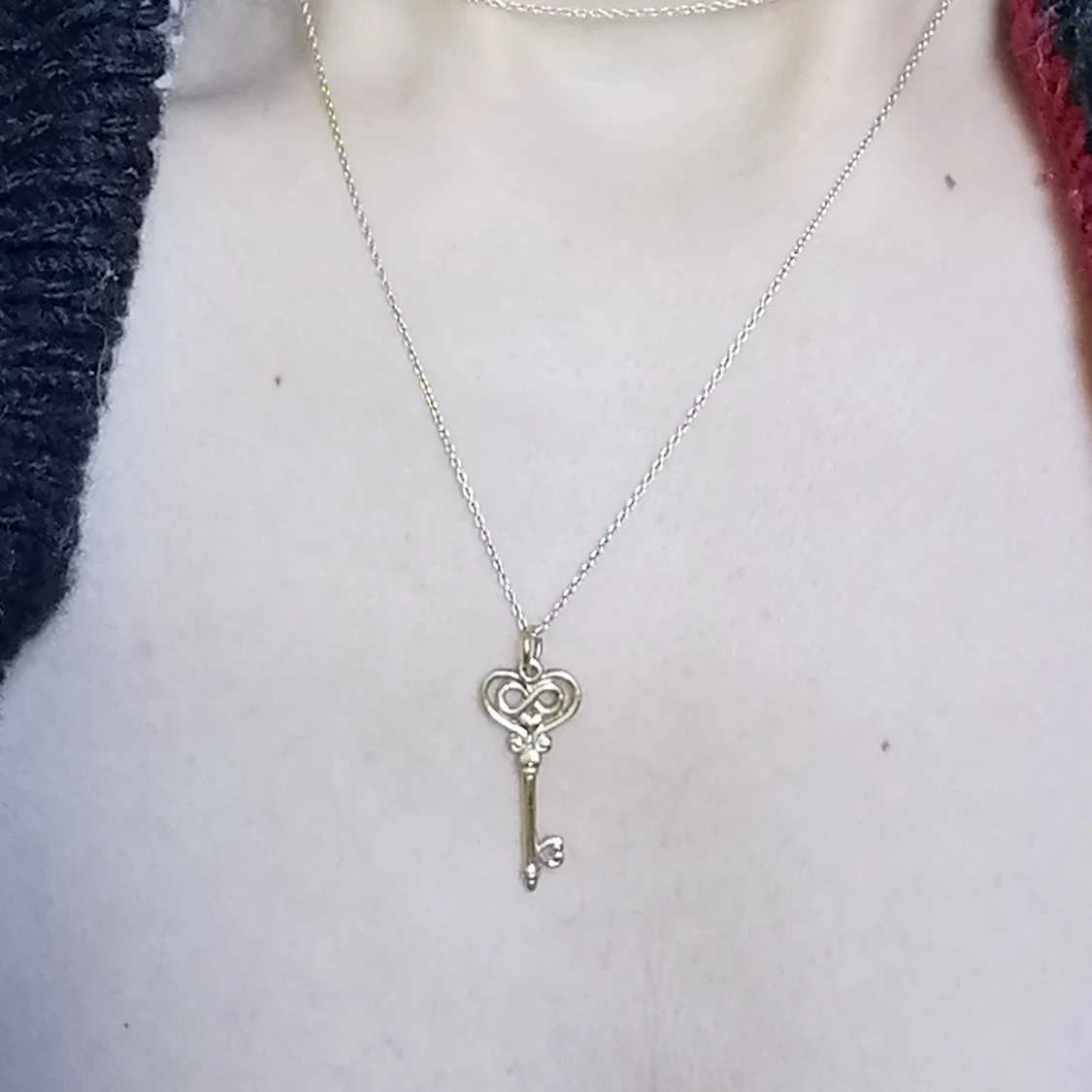 Guldplatterad lock / hänge halsband  - 90