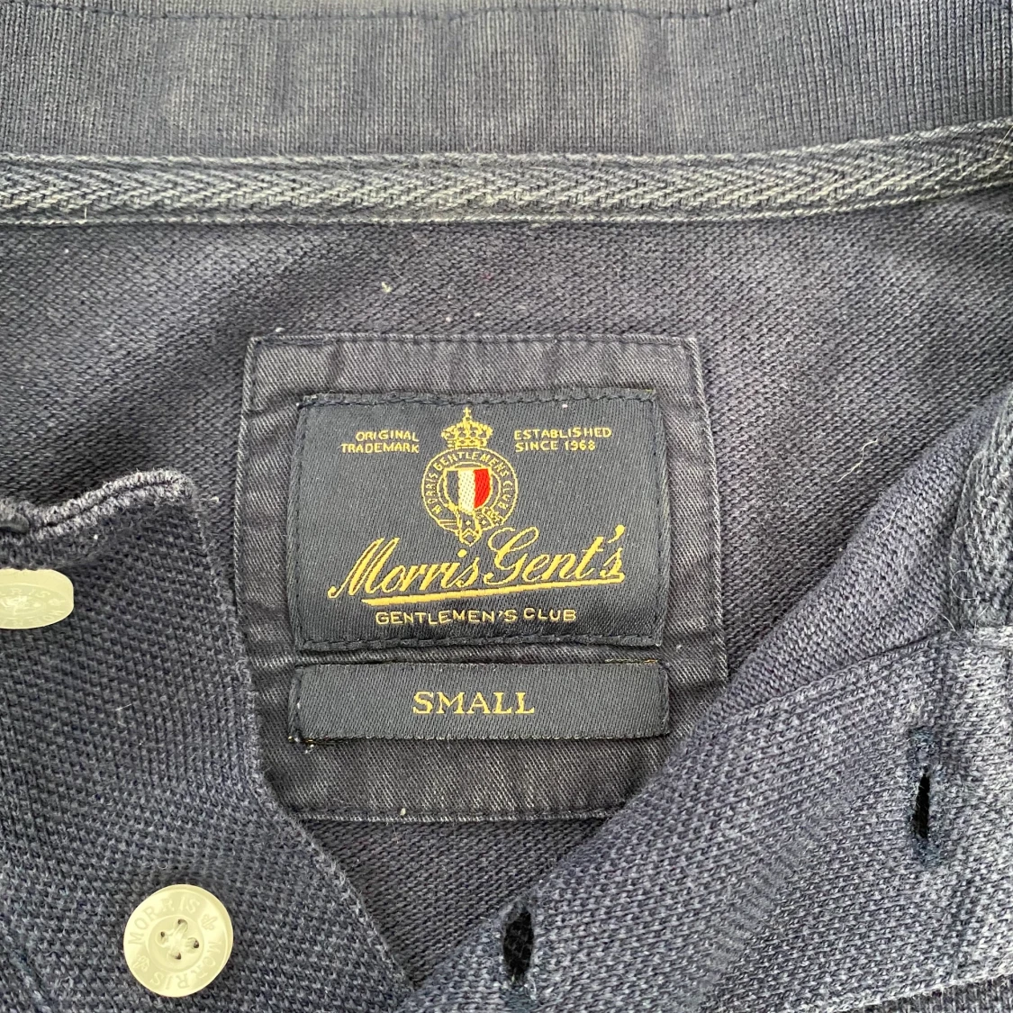 Morris Herr marinblå piké - 91