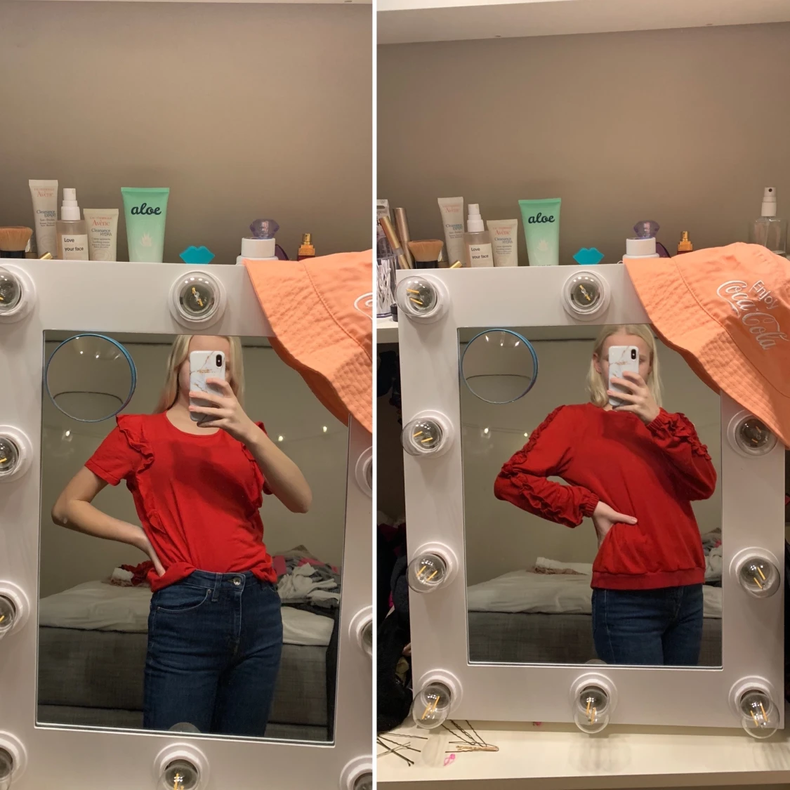 Två grunt tröjor strl L