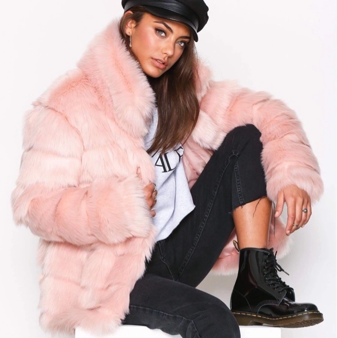 NY Rosa Fluffig Jacka