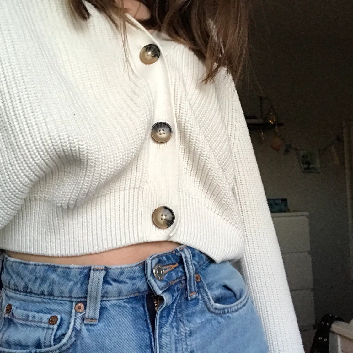 Vit cardigan, Monki, XXS ⭐️💗 - 90
