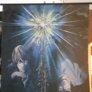  - Death note / anime tyg flagga / tavla.  Krokar att hänga upp med.  