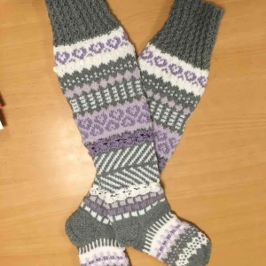  - Nya mönsterstickade sockor LÅNGA i storlek 37-39 