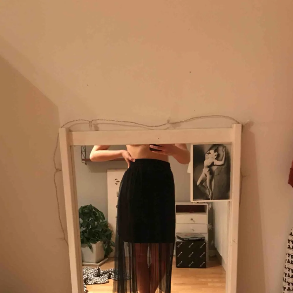 Plisserad kjol i mesh från BikBok. Har tagit bort lappen och vet ej storleken, men den passar på mig som har XS/S. Använd fåtal gånger, så i bra skick.. Kjolar.