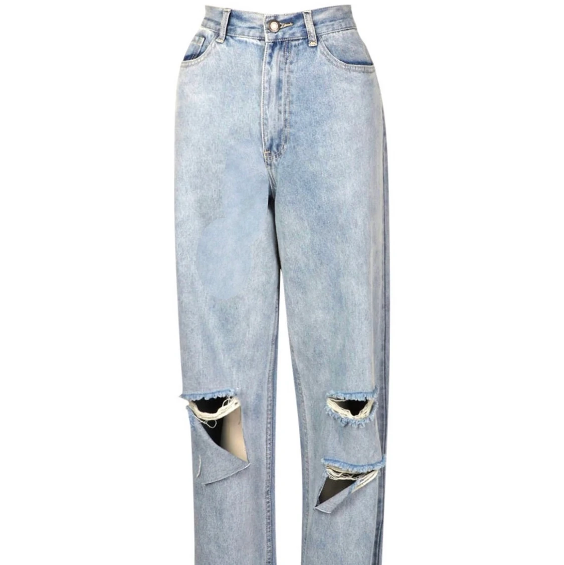 Raka byxor med hål storlek 42 - 91