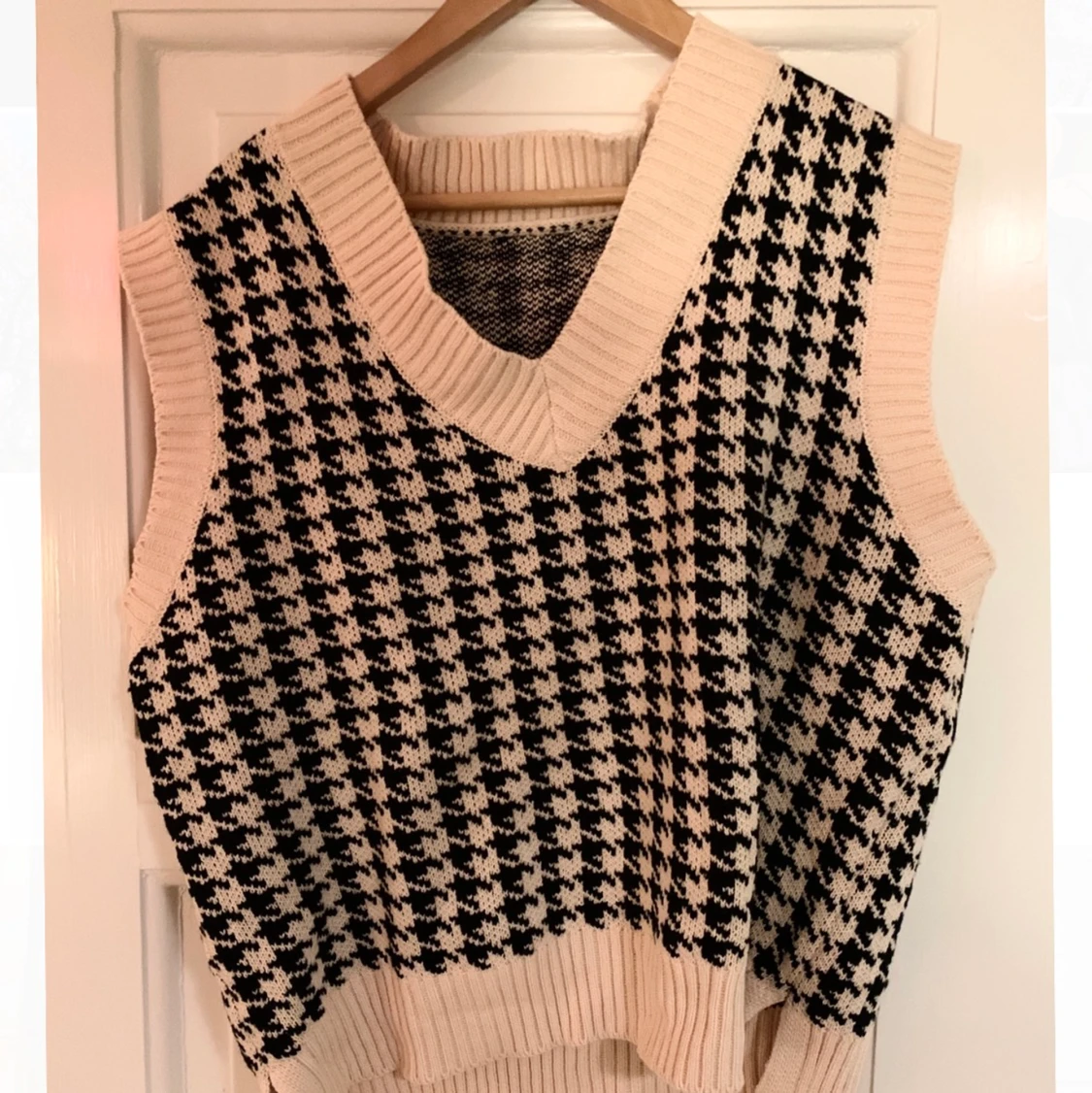 Oversized stickad väst strl S