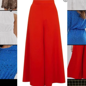 Topshop vida röda byxor! - Använda 2-3 gånger, kan funka både till en fesligare stil samt chill beroende på topp och skor! 