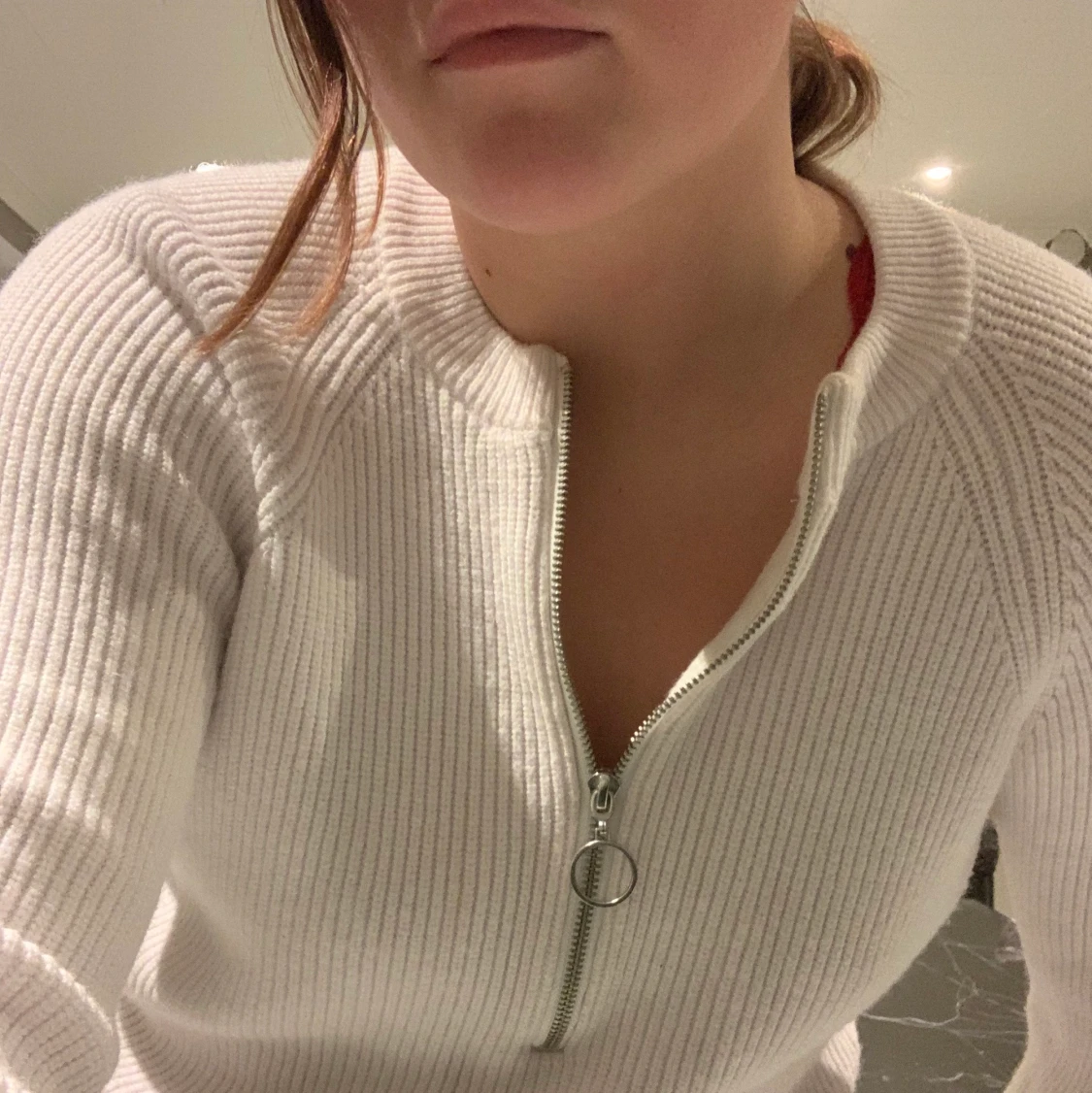 Stickad tröja med dragkedja ✨