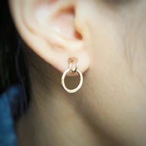  - nya örhängen (pink gold color) / material : nickel, rodium