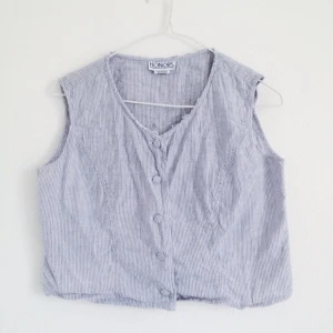 Blå och vit randig blus från secondhand!  - Blå och vit randig blus från secondhand! 