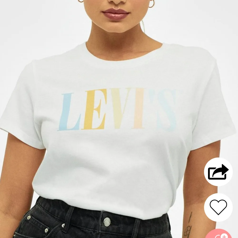 Säljer denna Levis t-shirt. Nästan helt oanvänd. Ordinarie pris 250 kr. Slutsåld överallt. Pris kan diskuteras. Fler intresserade blir det budgivning. Frakt tillkommer, tror frakten ligger runt 66 kronor❤️. T-shirts.