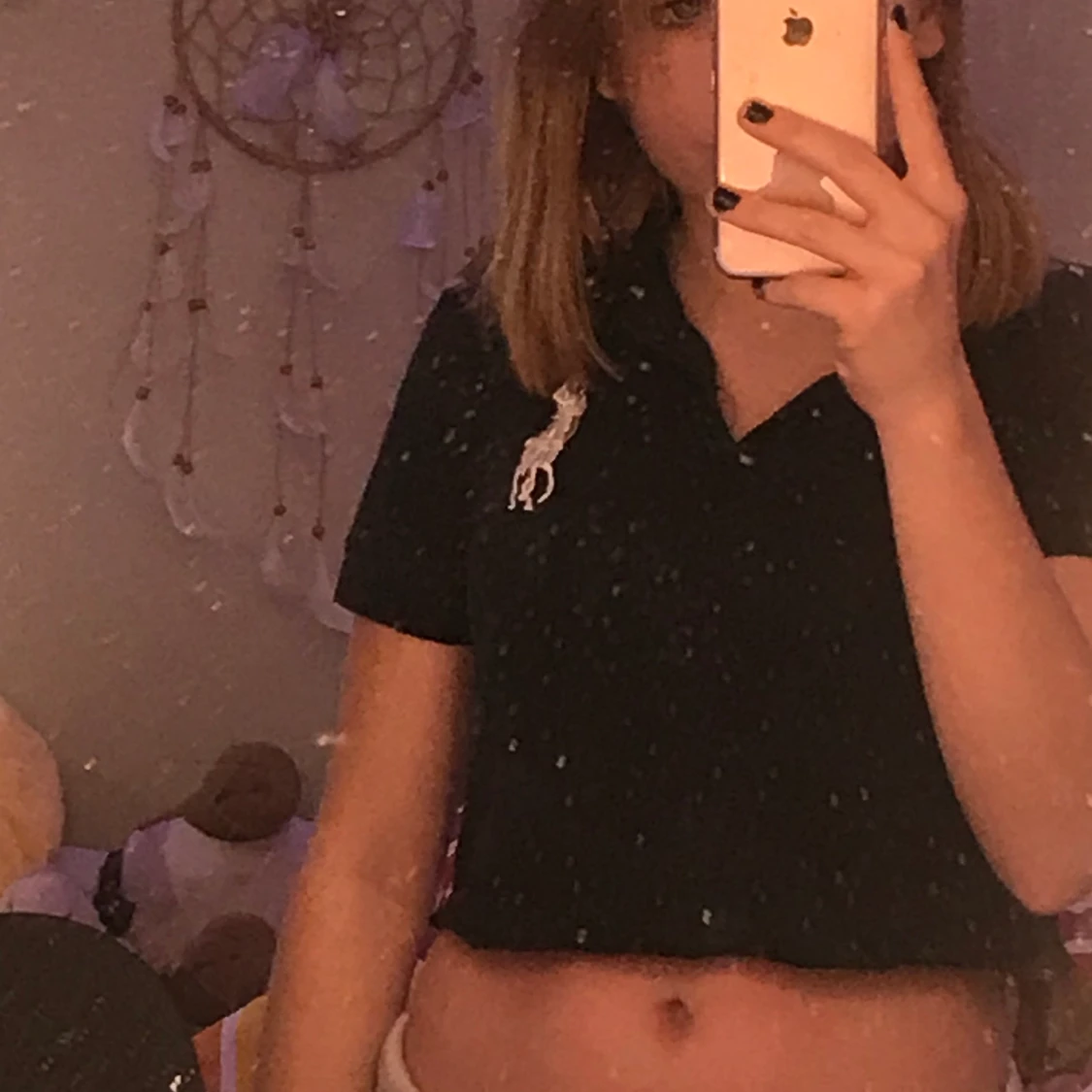 croppad Ralph Lauren polo tröja S