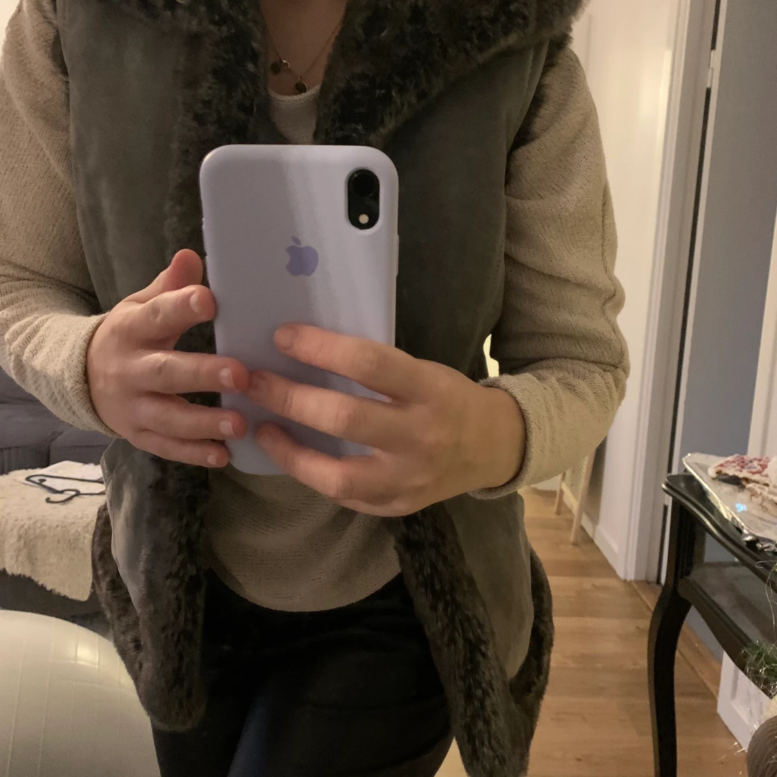 väst i äkta mocka  - 90